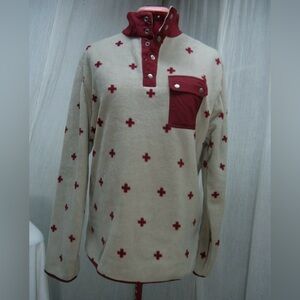 Arborist Fleece Skier Pullover S/M Red Cross First Aid Symbols NWT